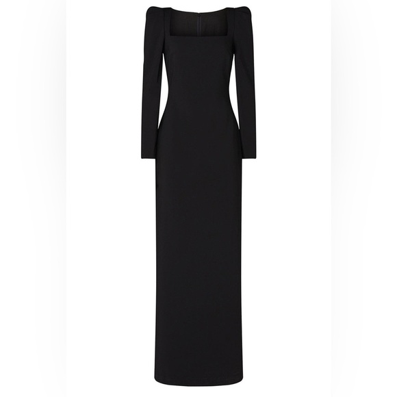 Badgley Mischka Black Long Sleeve Gown - Picture 4 of 15